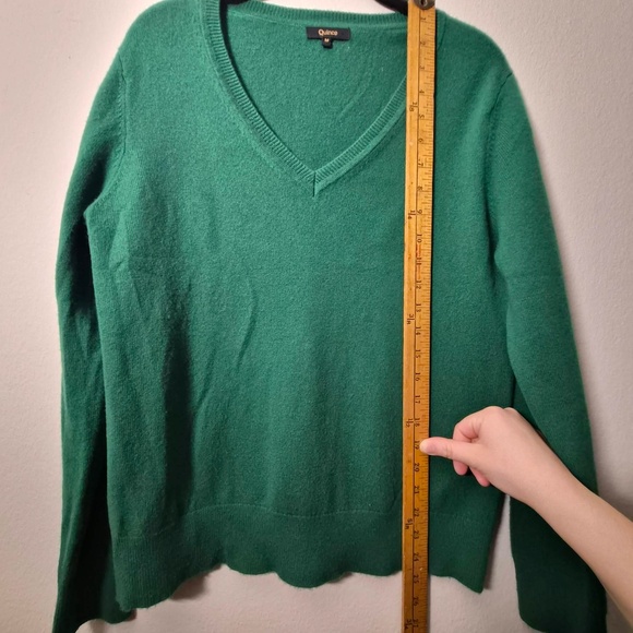 Quince Womens 100% Soft Mongolian Cashmere Crewneck Sweater In Everglade Green M - Picture 9 of 9